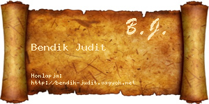 Bendik Judit névjegykártya